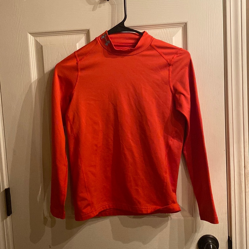 Under Armour Long Sleeve/ Size: Youth Medium/ Color: Orange and Gray/ Sporty